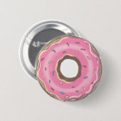 Süße-Eine-Pink-Donut-Birthday-Favors-Button Button (Vorne & Hinten)