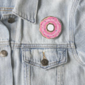 Süße-Eine-Pink-Donut-Birthday-Favors-Button Button (Beispiel)