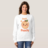Süße "Einfach Pfirsich" Kawaii Frucht Sweatshirt (Vorne ganz)
