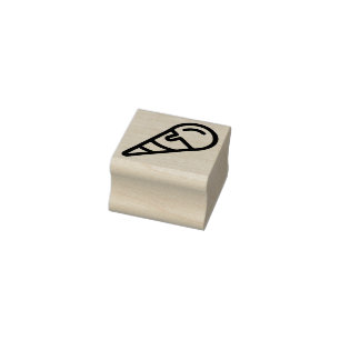 Süße einfache Eiscreme-Kegel-Illustration Mini Gummistempel