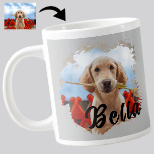 Süße einfache moderne Grunge Einzelstück Hunde Lie Jumbo-Tasse
