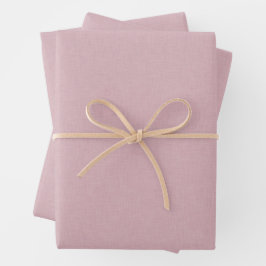 Süße einfache rosa Chambray-Optik Geschenkpapier Set