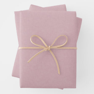 Süße einfache rosa Chambray-Optik Geschenkpapier Set
