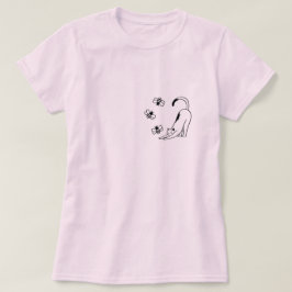 Süße einfache rosa Katze T-Shirt