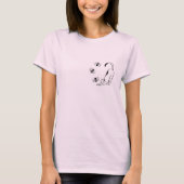 Süße einfache rosa Katze T-Shirt (Vorderseite)