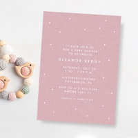 Süße einfache rosa Punkte Baby Sprinkle Shower