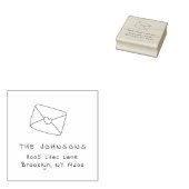 Süße einfache Umschlag-Handgeschriebene Rücksendea Gummistempel (Stempel)