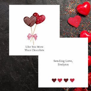 Süße einfache Valentinstagskarte mit Herzen Mitteilungskarte