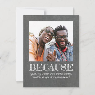 Süße einfache Wirst du mein Trauzeuge sein Foto