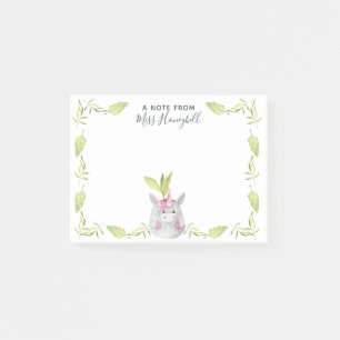 Süße Einhorn-Blumentopf-Persönliche Notiz von ..