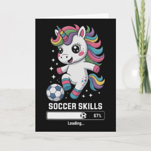 Süße Einhorn-Fußballfähigkeiten Score Mom Mama wir Karte