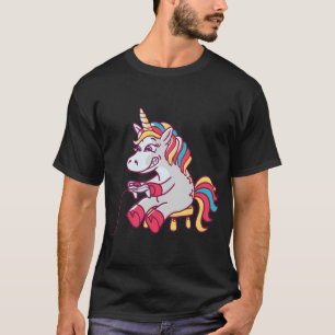 Süße Einhorn-Gamer-Fantasy-Kunst T-Shirt