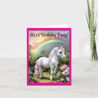 Süße Einhorn-Geburtstagseinladung Einladung