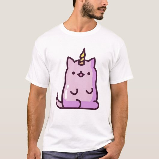 Süße Einhorn-Katze T-Shirt (Vorderseite)