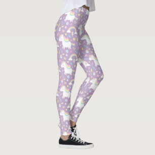 Süße Einhorn Regenbogen Mädchen Lila Leggings