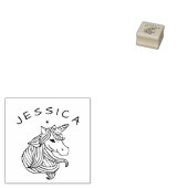 Süße Einhorn-Schulbücher mit individuellem Aufdruc Gummistempel (Stempel)