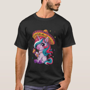 Süße Einhorn-Sombrero-Magie-Fiesta-Stimmung T-Shirt