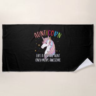 Süße Einhorn-Tante Einhorn Wie Eine Normale Tante  Strandtuch