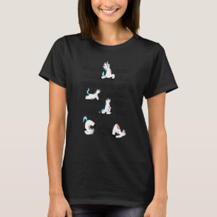 Süße Einhörner Yoga Spielende Musiknoten-Schlüssel T-Shirt