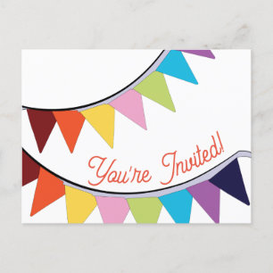 Süße Einladung zum Geburtstag Glückwunschpostkarte Postkarte