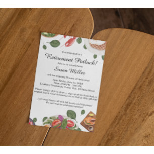Süße Einladung zum Renteneintritt-Potluck Flyer