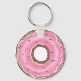 Süße Eins Geburtstagsmädchen Rosa Donut Schlüsselanhänger