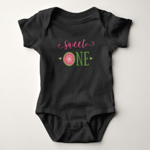 Süße Eins Wassermelone 1. Geburtstagsoutfit T-Shir Baby Strampler
