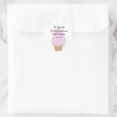 Süße Eis-Geburtstags- Runder Aufkleber (Tasche)