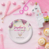 Süße Eis-Geburtstagsfeier Pappteller (Party)