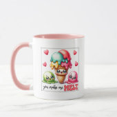 Süße Eis-Liebenswert-Wort-Kunst Tasse (Links)