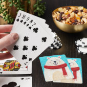 Süße Eisbär-Feiertagskunst Spielkarten (In Situ)