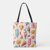 Süße Eiscreme-Muster Tasche (Rückseite)