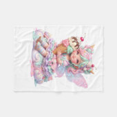 Süße Eisfee mit Kegel-Fliesblanket Fleecedecke (Vorderseite (Horizontal))