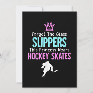Süße Eishockey-Mädchen Geschenk Frauen Zitat Feiertagskarte