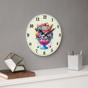 Süße Eisliebhaber Große Wanduhr