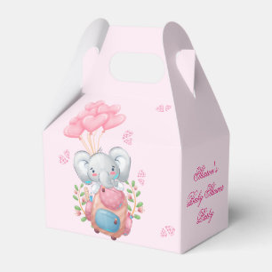 Süße Elefant und Ballon Baby Shower Geschenkbox Geschenkschachtel