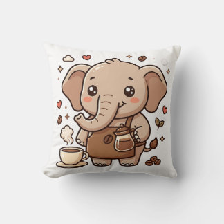 Süße Elefanten-Barista-Schürze Kawaii Kissen