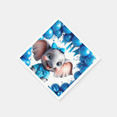 Süße Elefanten-Geburtstagsballons-Party 🐘 Serviette (Ecke)