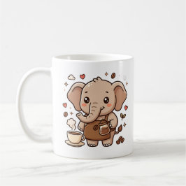 Süße Elefantencafe-Schürze Tasse