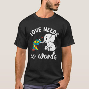 Süße Elefantenfamilie Liebe Unterstützt Autistisch T-Shirt