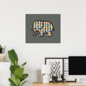 süße Elefantengrafik Poster (Heimbüro)