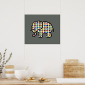 süße Elefantengrafik Poster (Küche)