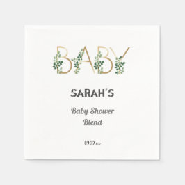 Süsse Elegant Greenery Floral Baby Dusche Party Serviette