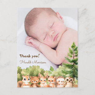 Süße elegante Babyparty Danke Postkarte