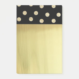 Süße elegante falsche Gold Schwarz Punkte Post-it Klebezettel