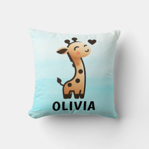 Süße elegante Giraffe personalisiert Kissen