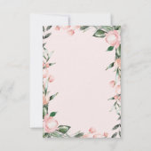 Süsse Elephant Blush Pink Bläserchen Girl Babydusc Dankeskarte (Rückseite)