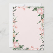 Süsse Elephant Blush Pink Bläserchen Girl Babydusc Einladung (Rückseite)