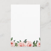 Süsse Elephant Blush Pink Floral Diaper Raffel Begleitkarte (Rückseite)