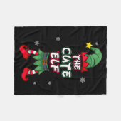 Süße Elf Weihnachts-Pyjamas Pjs passende Familient Fleecedecke (Vorderseite (Horizontal))